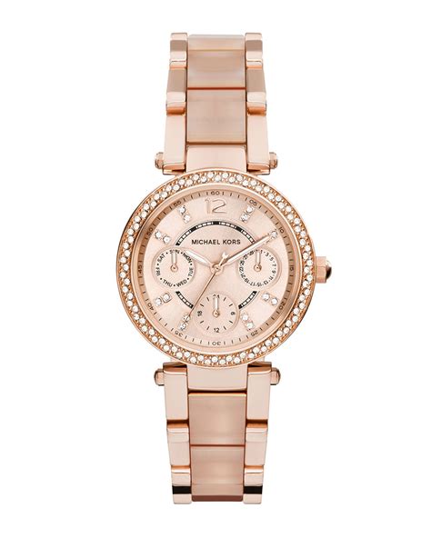 michael kors parker mini rose gold watch|Michael Kors Women's Mini Parker Rose Gold.